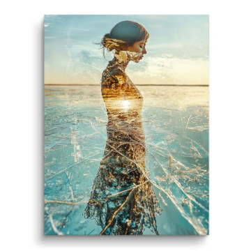 Ocean Reflection Woman PVC Matt Art