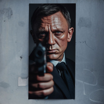 Waffenporträt inspiriert von James Bond - Poster