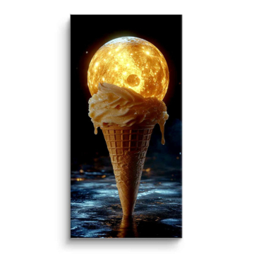 Lune glace glace cone - tableau PVC mat