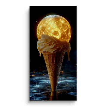 Lune glace glace cone - tableau sur toile
