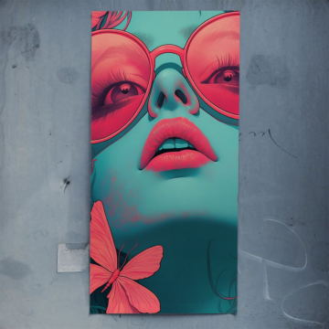 Pink Sunglasses Pop Portrait Poster Art