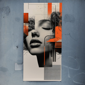 Geometrisch Frauenporträt - Poster