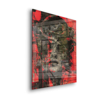Serpent Face Embrace Acrylic Glass Art