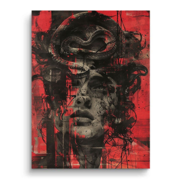Serpiente rostro Embrace - cuadro en lienzo