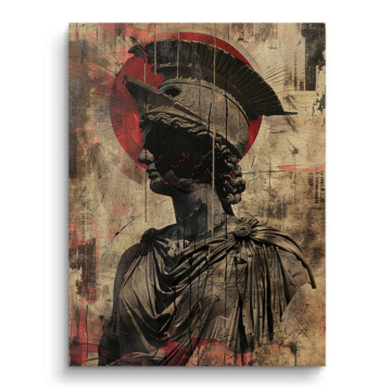 Ancient Warrior Bust Canvas Art