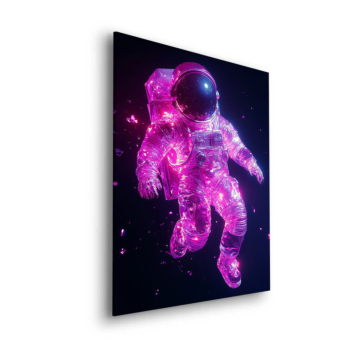 Pink Galactic Astronaut Dibond Matt Art
