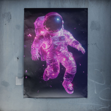 Rose galactique astronaute - poster