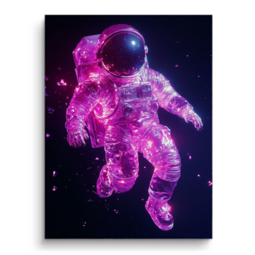 Rosa Galactic astronauta - cuadro en lienzo