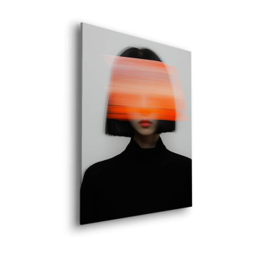 Retrato de rostro al atardecer difuminado - cuadro Dibond mate