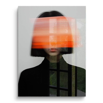 Blurred Sunset Face Portrait PVC Gloss Art
