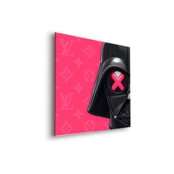 Estética pop rosa inspirada en Darth Vader - cuadro Dibond mate
