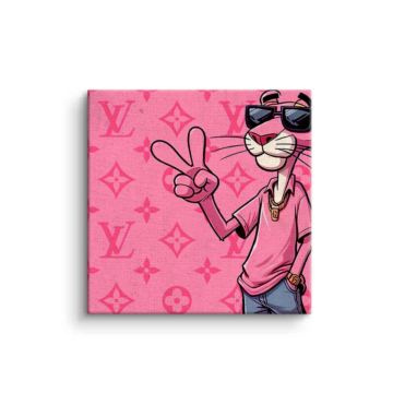Pink Panther Inspired Designer Canvas Art