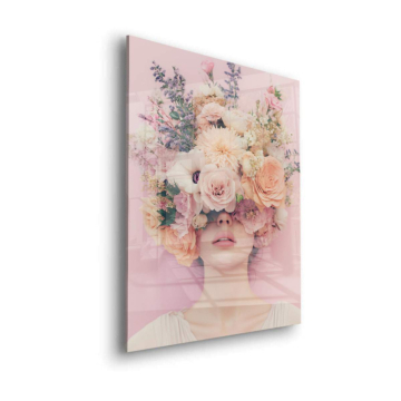 Pastel Floral Veil Acrylic Glass Art