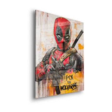 Deadpool Inspired Wolverine Joke Acrylic Glass Art
