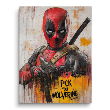 Deadpool Inspired Wolverine Joke Canvas Art