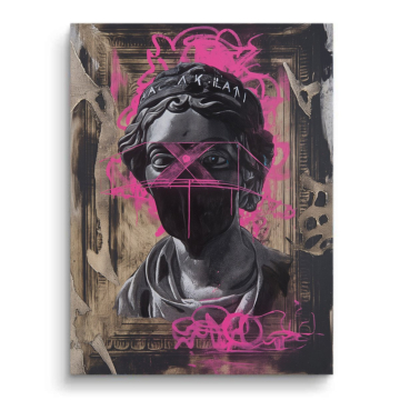 Pink Graffiti Classic Bust PVC Matt Art