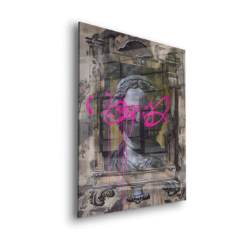 Neon Graffiti Classic Bust Acrylic Glass Art