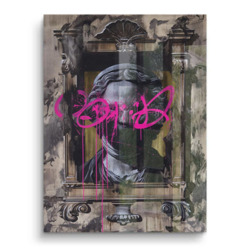 Klassische Neon-Graffiti-Büste - PVC-Bild glänzend