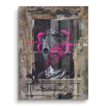 Gekrönt Büste Graffiti - PVC-Bild glänzend