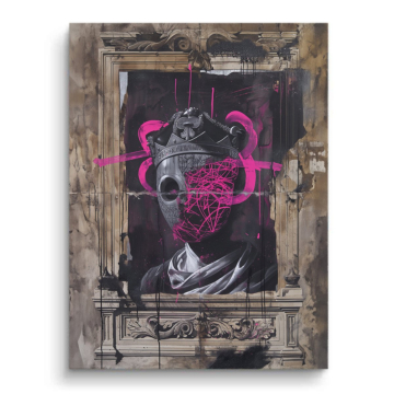 Crowned Bust Graffiti PVC Matt Art