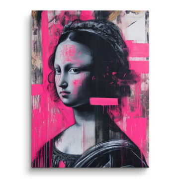 Mona Lisa Inspired Pink Muse PVC Matt Art