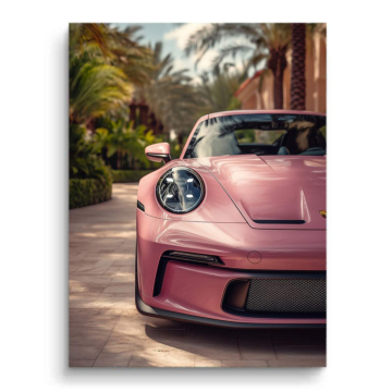 Pink Porsche Street PVC Matt Art
