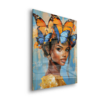 Butterfly Crown Portrait Acrylic Glass Art