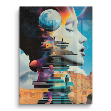 Surrealista Planet perfil - cuadro PVC brillante