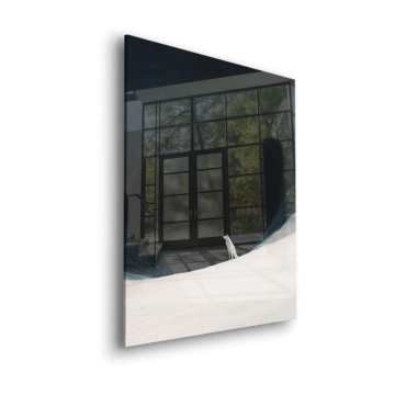 Minimaliste noir hole voyageur - tableau en verre acrylique