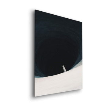 Errante ante agujero negro minimalista - cuadro Dibond mate
