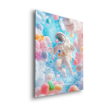 Astronaut Candy Wolken - Acrylglasbild