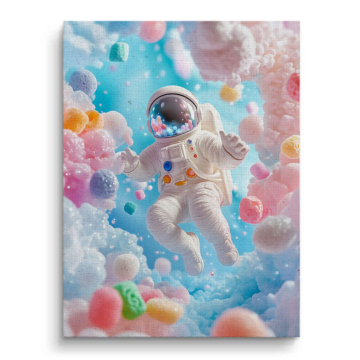 Astronauta Candy nubes - cuadro en lienzo