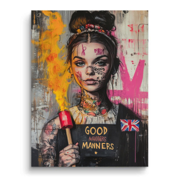 Rebel Tattoo Portrait PVC Matt Art