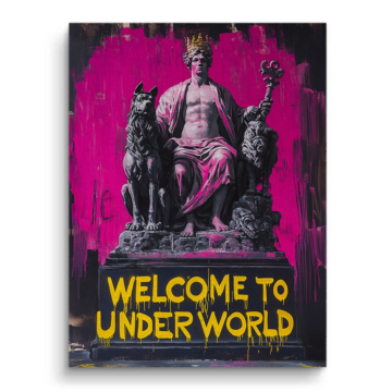 Welcome Underworld Throne Canvas Art