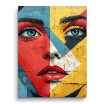 Beauté en blocs de couleur - tableau PVC mat