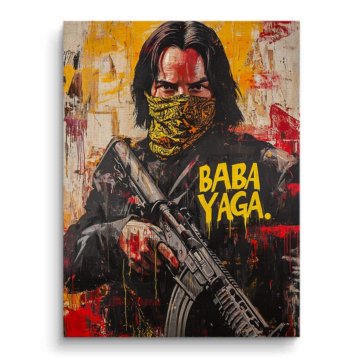 Baba Yaga inspirado en John Wick - cuadro en lienzo