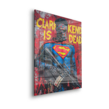 Rebelle inspiré de Superman - tableau en verre acrylique