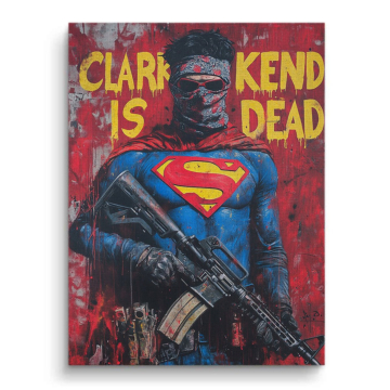 Rebelle inspiré de Superman - tableau sur toile