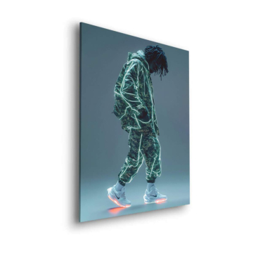 Figura urbana luminosa - cuadro Dibond mate