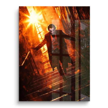 Feuerflucht inspiriert von Joker - PVC-Bild glänzend