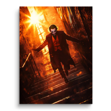 Feu échappée inspiré de Joker - tableau PVC mat