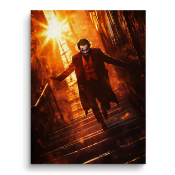 Feu échappée inspiré de Joker - tableau sur toile