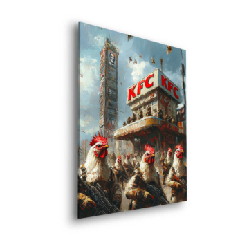 KFC Inspired Rebel Roosters Dibond Matt Art