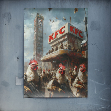 KFC Inspired Rebel Roosters Poster Art