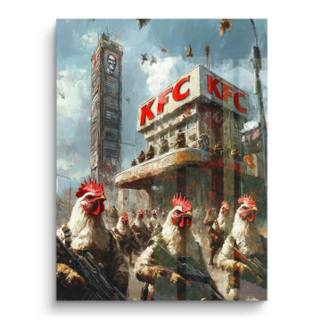 KFC Inspired Rebel Roosters PVC Gloss Art