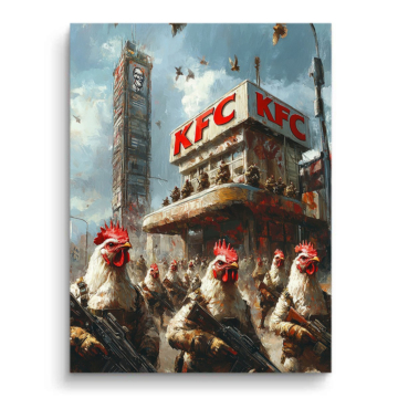KFC Inspired Rebel Roosters PVC Matt Art