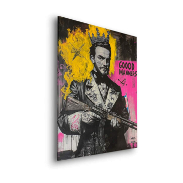 Gangster z hasłem Good Manners - obraz na dibondzie matowym
