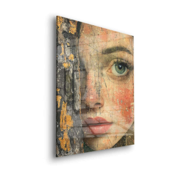 Beauté texturée en gros plan - tableau en verre acrylique