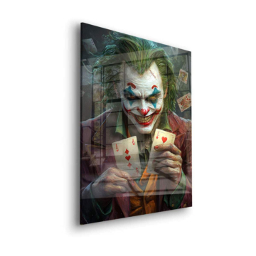 Carte gambit inspiré de Joker - tableau en verre acrylique