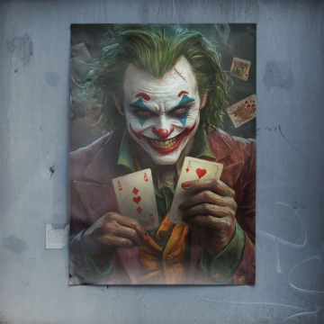 Jugada de cartas inspirada en Joker - póster